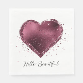 Burgundy Cherry Glitter Sparkle Servet