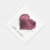 Burgundy Cherry Glitter Sparkle Servet (Hoek)