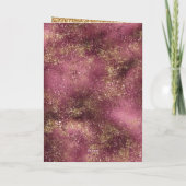 Burgundy Cherry Gold Glitter kerstboom Kaart (Achterkant)