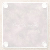 Burgundy Cherry Gold Glitter Sparkle Glazen Onderzetter (Achterkant)