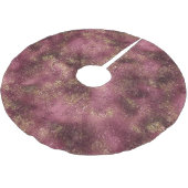 Burgundy Cherry Gold Glitter Sparkle Kerstboom Rok (Gekanteld)