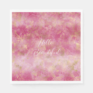 Burgundy Cherry Gold Ombre Servet