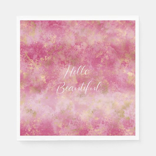 Burgundy Cherry Gold Ombre Servet (Voorkant)