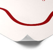 Burgundy Cherry On Top Bridal Shower Welcome Poster (Hoek)