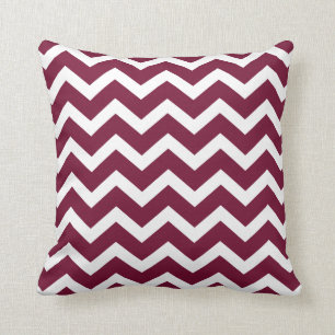 Burgundy Chevron Stripe Pillow Kussen