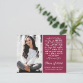 Burgundy Christelijk Afstuderen Verse Isaiah 40 Briefkaart (Staand voorkant)