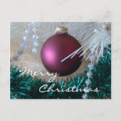 Burgundy Christmas Ornament customize Feestdagenkaart (Voorkant)