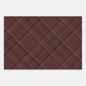 Burgundy Christmas plaid dark elegant holiday Inpakpapier Vel (Voorkant 2)