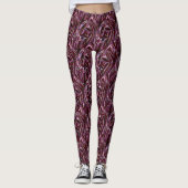 burgundy chrome leggings (Voorkant)