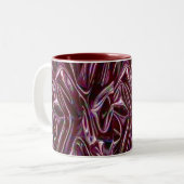 burgundy chrome tweekleurige koffiemok (Voorkant links)