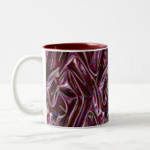 burgundy chrome tweekleurige koffiemok (Links)