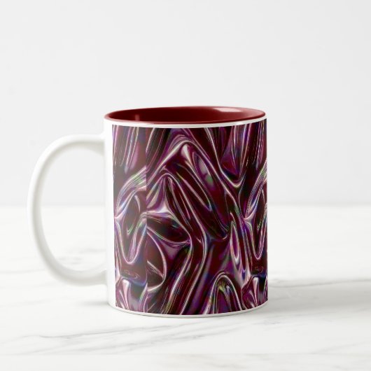 burgundy chrome tweekleurige koffiemok (Links)
