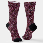 burgundy chroom sokken (Gebogen)