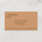 Burgundy Church Cross Thorn Crown Visitekaartjes (Achterkant)