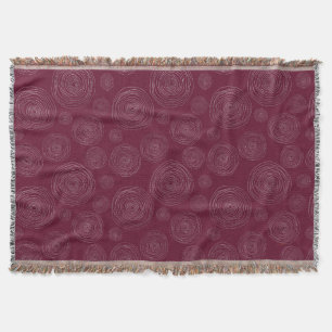Burgundy Circle Throw Deken