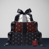 Burgundy classic nutcracker wrapping paper cadeaupapier