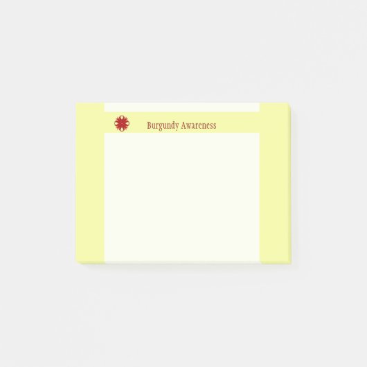 Burgundy Clover Ribbon door Kenneth Yoncich Post-it® Notes (Voorkant)