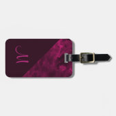 Burgundy Color Block Bagagelabel (Voorkant horizontaal)