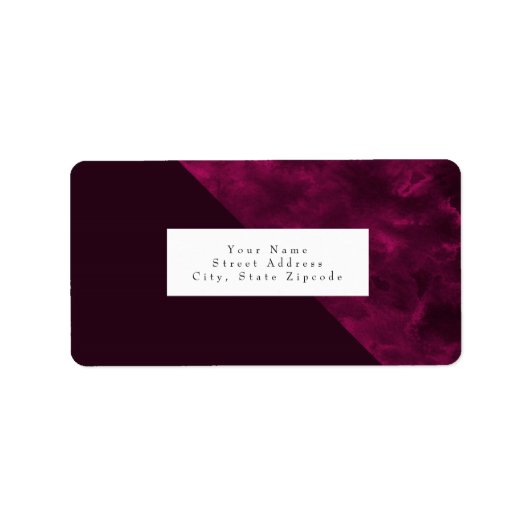 Burgundy Color Block Etiket (Voorkant)