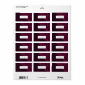 Burgundy Color Block Etiket (Full Sheet)