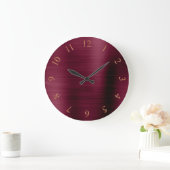 Burgundy Copper Metallic Roos Gold US UK Numbers Grote Klok (Huis)