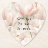 Burgundy Crème Lavendel Bloemrijke Bruiloftsontvan Kartonnen Onderzetters (Voorkant)