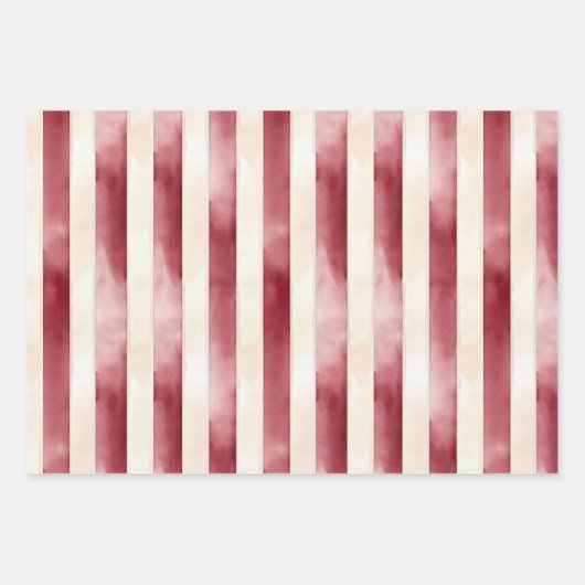 Burgundy Crème Lente Bloemen Bruiloft Borrel Inpakpapier Vel (Voorkant 2)