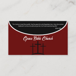 Burgundy Cross Pastor of Deacon Church Visitekaartje