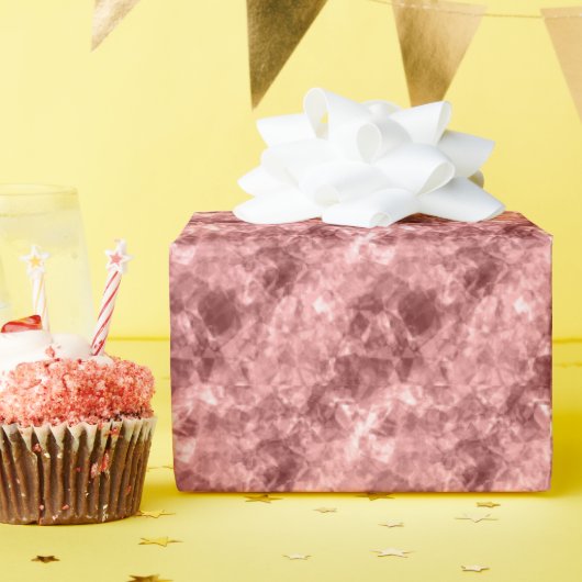 Burgundy Crumpled Texture Cadeaupapier (Verjaardagsfeest)