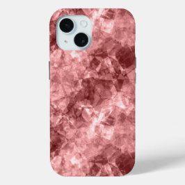 Burgundy Crumpled Texture iPhone 15 Case