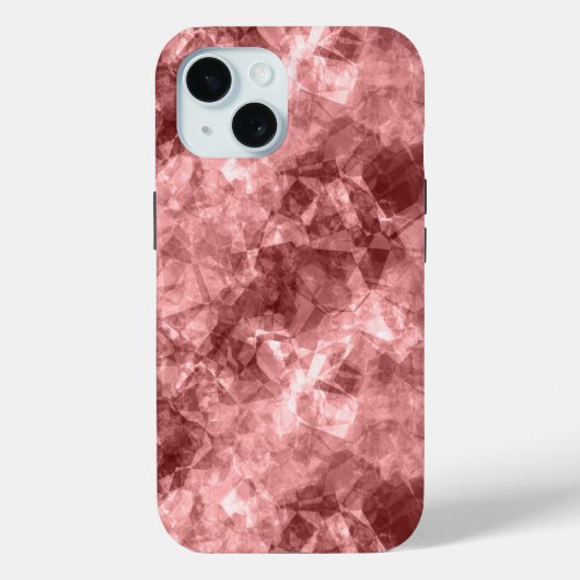 Burgundy Crumpled Texture Case-Mate iPhone Case (Achterkant)