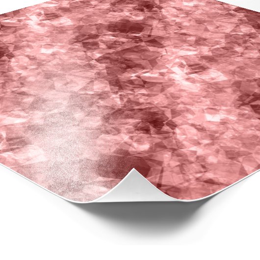 Burgundy Crumpled Texture Foto Afdruk (Hoek)