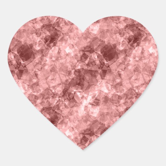 Burgundy Crumpled Texture Hart Sticker (Voorkant)