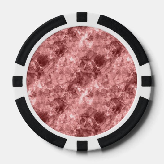 Burgundy Crumpled Texture Poker Chips (Voorkant)