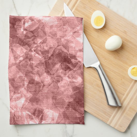 Burgundy Crumpled Texture Theedoek (Quarter Fold)