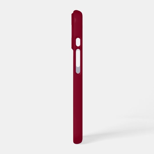 Burgundy Custom Monogram iPhone 16 Hoesje (Linkerkant)