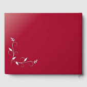 Burgundy Custom Wedding Guest Book Gastenboek (Achterkant)