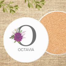 Burgundy Dahlia Bloemalfabet Letter Monogram  