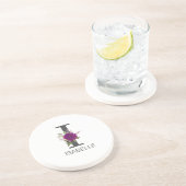 Burgundy Dahlia Floral Alphabet Letter Monogram Zandsteen Onderzetter (Zijkant)