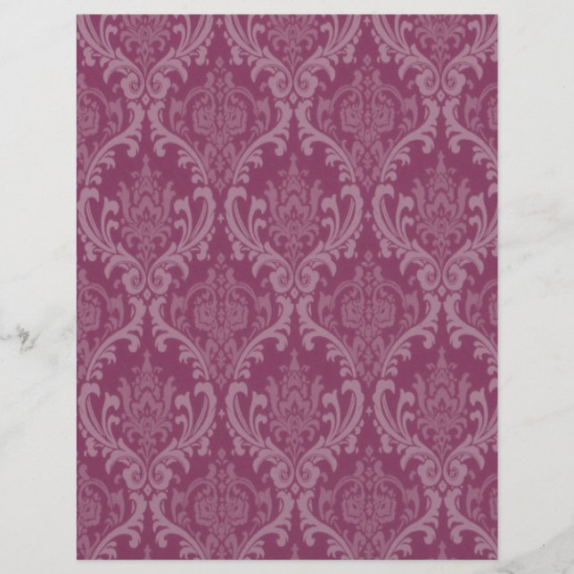 Burgundy Damask Letterhead (Voorkant)