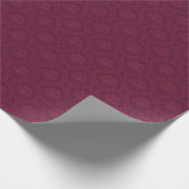 Burgundy Damask Pattern Cadeaupapier (Hoek)