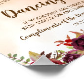 Burgundy Dancing Feet Teenslippers Wedding Sign Poster (Hoek)