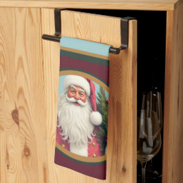 Burgundy dark green and gold theedoek