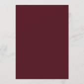 Burgundy Dark Romance Wedding Kaart (Achterkant)