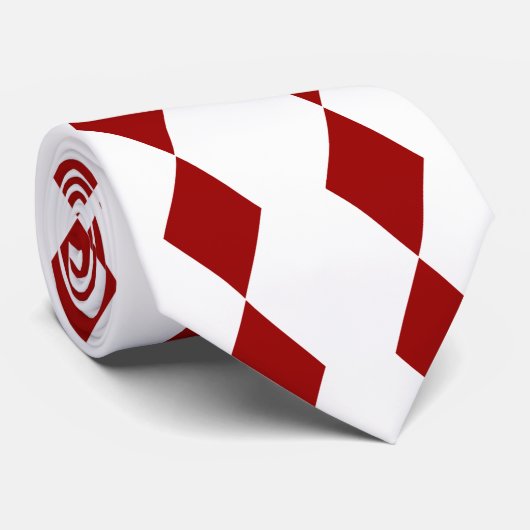 Burgundy Diamonds Stropdas (Opgerold)