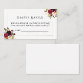 Burgundy Diaper Raffler Visitekaartje (Voorkant / Achterkant)
