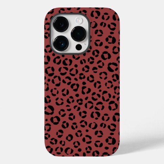 Burgundy Dierenprint Case-Mate iPhone Case (Achterkant)