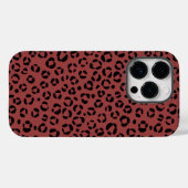 Burgundy Dierenprint Case-Mate iPhone Case (Achterkant (horizontaal))