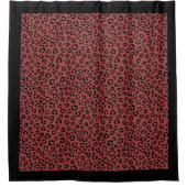 Burgundy Dierenprint Douchegordijn (Voorkant)