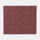 Burgundy Dierprint Fleece Deken (Voorkant (Horizontaal))